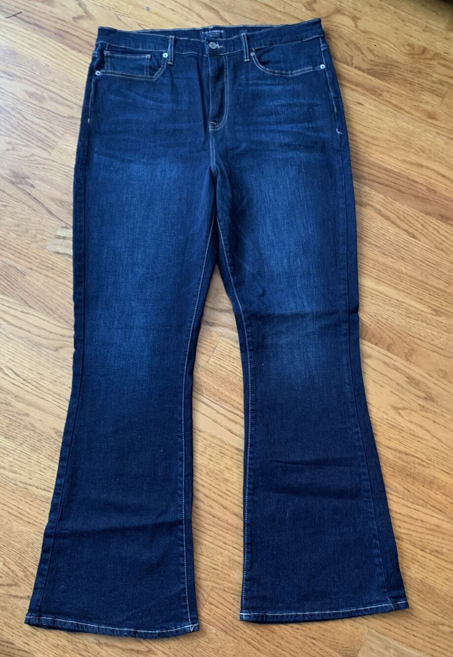 Lucky Brand Stevie High Rise Flare Jeans Womens 16 Dark Wash Denim